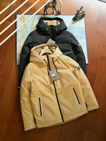 Burberry plaid hooded down jacket-4259