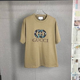 CUCUI new letter printed cotton short-sleeved round neck T-shirt (2 styles)-2756